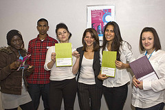 Lynne Featherstone with Y-Gen youth assessors