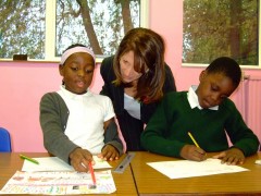 Lynne Featherstone at St mary's junior school